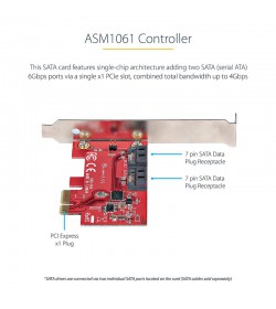 Startech Tarjeta PCI Express a SATA ASM1061 sin RAID