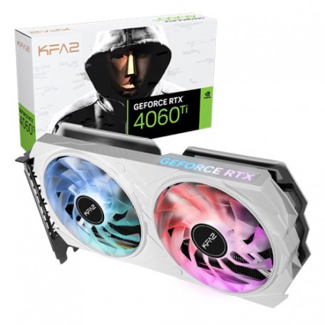 KFA2 GeForce RTX 4060 Ti EX White 1-Click OC 16GB GDDR6 DLSS3