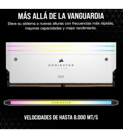 Corsair Dominator Titanium Blanca RGB DDR5 6000 2x32 CL30