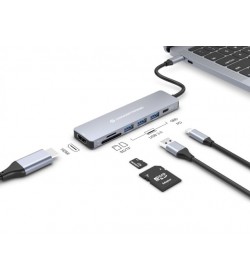 Conceptronic DONN19G Adaptador USB-C Multipuerto