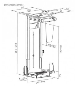 Aisens MPC04-203 Soporte Giratorio Antirrobo Torre