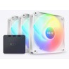 NZXT F120 Core RGB Blanco 120mm + Controlador (Pack 3 uds)