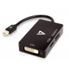 Adaptador V7 Mini DisplayPort M a DisplayPort H + DVI-D H + HDMI H