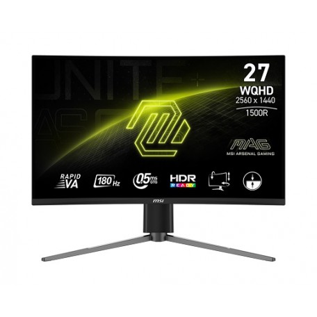 MSI MAG 27CQ6PF 27&quot; Rapid VA WQHD 180Hz Curvo