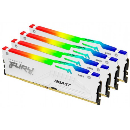 Kingston Fury Beast RGB Blanca DDR5 5600 64GB 2x32 CL36