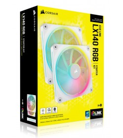 Corsair iCUE Link LX140 RGB PWM Blanco 140mm (Pack 2uds)