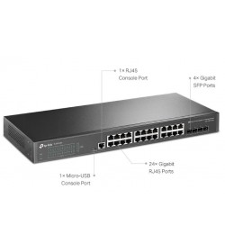 TP-Link TL-SG3428 Switch Administrado 24 Puertos Gigabit L2 con 4 Ranuras SFP