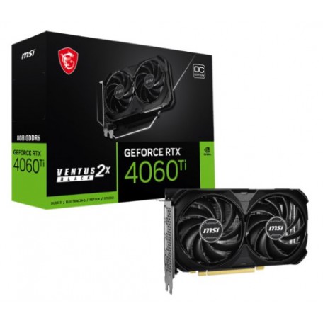 MSI GeForce RTX 4060 Ti 8G Ventus 2X Negro E1 OC 8GB GDDR6