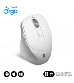 Subblim Confort Ergo Dual Mouse Blanco Inalámbrico