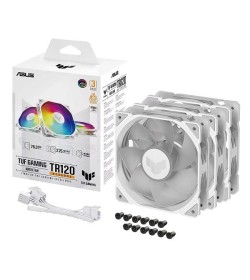 Asus TUF Gaming TR120 ARGB Flujo Inverso Blanco 120mm (Pack 3uds)