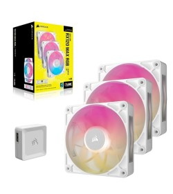 Corsair iCUE Link RX120 Max RGB PWM Blanco 120mm (Pack 3uds)