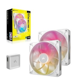 Corsair iCUE Link RX140 Max RGB PWM Blanco 140mm (Pack 2uds)