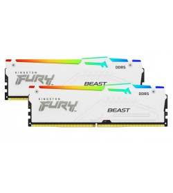 Kingston Fury Beast RGB Blanca DDR5 6000 32GB 2x16 CL30 AMD EXPO