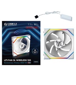 Lian Li Uni Fan SL120 Inalámbrico RGB Flujo Inverso PWM Blanco 120mm