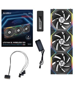 Lian Li Uni Fan SL120 Inalámbrico RGB Flujo Inverso PWM 120mm Pack 3ud