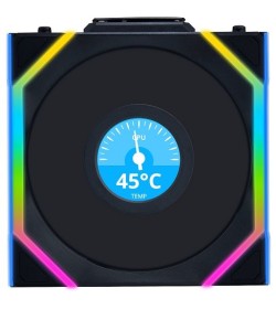 Lian Li Uni Fan SL120 LCD Inalámbrico RGB Flujo Inverso PWM Negro 120m