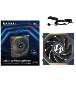 Lian Li Uni Fan SL120 LCD Inalámbrico RGB Flujo Inverso PWM Negro 120m