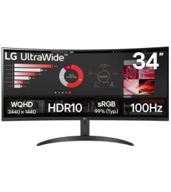 LG UltraWide 34WR50QK-B 34" VA WQHD 100Hz Curvo