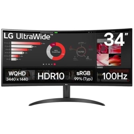 LG UltraWide 34WR50QK-B 34" VA WQHD 100Hz Curvo