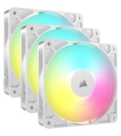 Corsair RS120 ARGB Blanco 120mm (Pack 3uds)