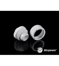 Bitspower Racord Compresión Blanco Deluxe CC5 V2 para Tubos ID 1/2 OD 3/4