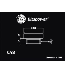 Bitspower Racord Adaptador Multifunción Mini C49 Plata Brillante