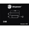 Bitspower Racord Adaptador Multifunción Mini C49 Plata Brillante