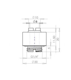 XSPC Racord de compresión de G1/4" a 3/8" ID, 1/2" OD negro cromado V3