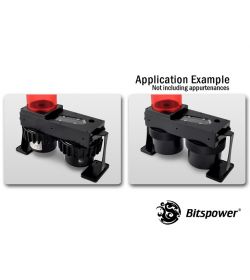 Bitspower Kit de Mejora D5 TOP 80 ICE Red Body & Black POM Version