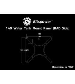 Bitspower (Ventilador 140mm) Soporte Depósito