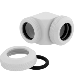 Corsair Conector 12 mm DE 90° DE Hydro X Series XF rígido - pack 2 uds Negro