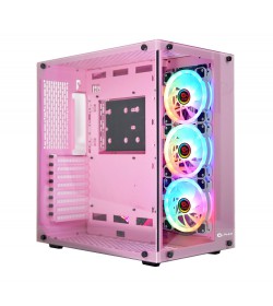 Talius Cronos Frost RGB Cristal Templado ATX Rosa