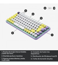 Logitech POP Keys Blast Inalámbrico