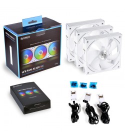 Lian Li UNI FAN AL120 RGB PWM Fan - 120mm Blanco (Pack de 3uds)