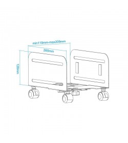 TooQ UMCS0004-B Soporte Torre Con Ruedas