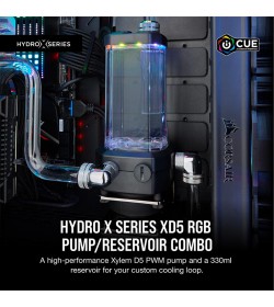 Corsair Pack de bomba/depósito Hydro X Series XD5 RGB - Negro