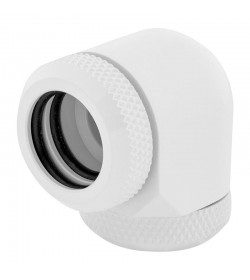 Corsair Conector 14 mm DE 90° DE Hydro X Series XF rígido - pack 2 uds Blanco