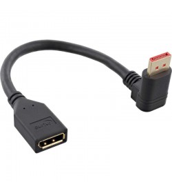 Cable DisplayPort 1.4 adaptador ángulo hacia abajo 0,15 m