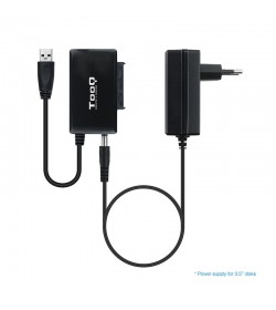 Tooq Adaptador USB a SATA para Discos Duros con Alimentador TQHDA-01A